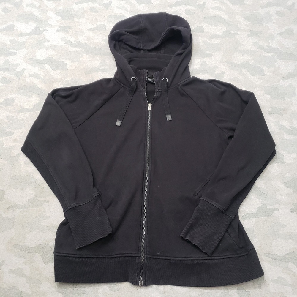 Athleta Sweatshirt Womens XL Black Full Zip Hoodie Activewear